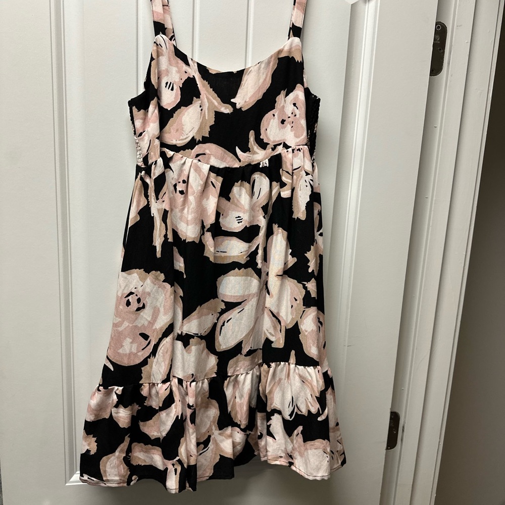 Millibon Pink and Black Floral Dress
